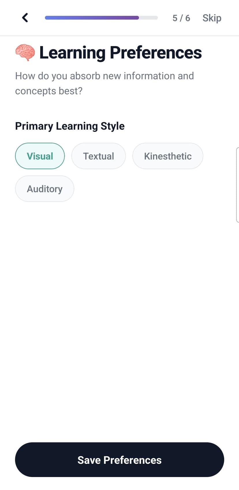 Onboarding - Step Five