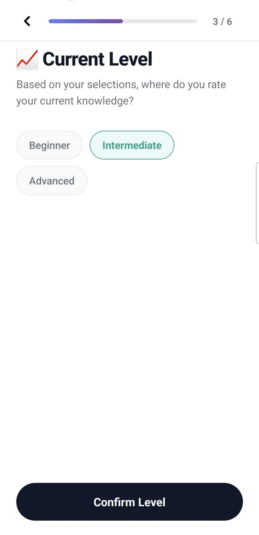 Onboarding - Subject Selection