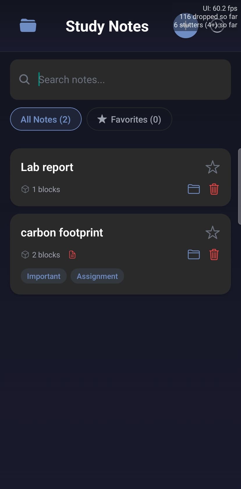 Study Notes List